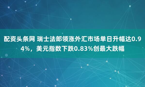 配资头条网 瑞士法郎领涨外汇市场单日升幅达0.94%，美元指数下跌0.83%创最大跌幅